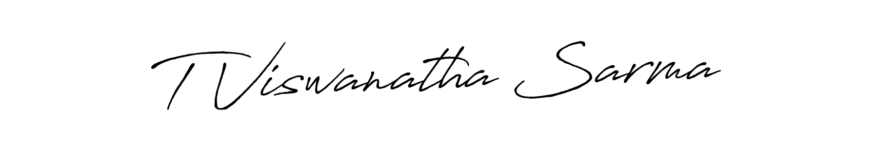 Make a beautiful signature design for name T Viswanatha Sarma. With this signature (Antro_Vectra_Bolder) style, you can create a handwritten signature for free. T Viswanatha Sarma signature style 7 images and pictures png