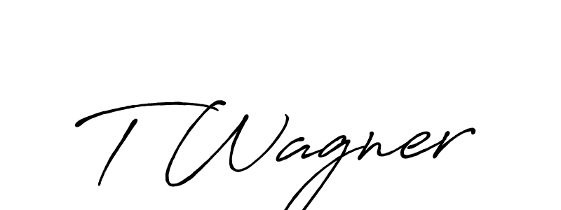 How to make T Wagner name signature. Use Antro_Vectra_Bolder style for creating short signs online. This is the latest handwritten sign. T Wagner signature style 7 images and pictures png