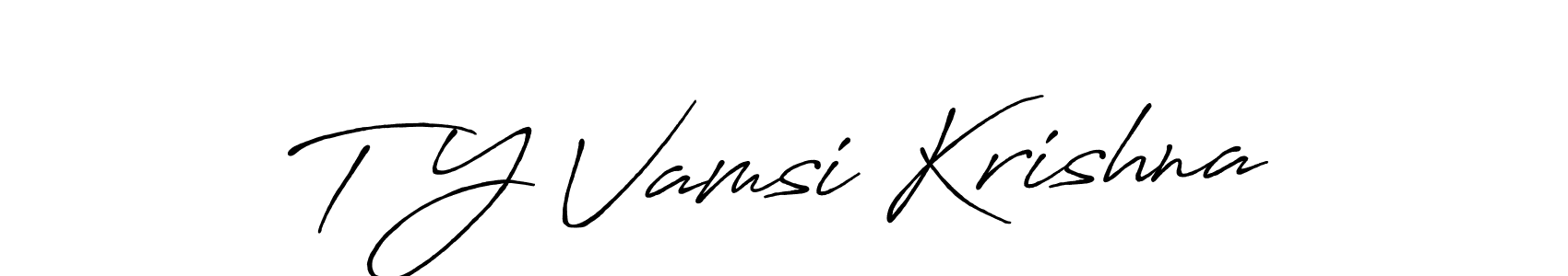 How to make T Y Vamsi Krishna signature? Antro_Vectra_Bolder is a professional autograph style. Create handwritten signature for T Y Vamsi Krishna name. T Y Vamsi Krishna signature style 7 images and pictures png