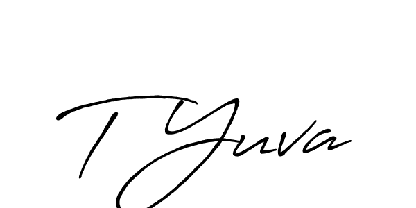 T Yuva stylish signature style. Best Handwritten Sign (Antro_Vectra_Bolder) for my name. Handwritten Signature Collection Ideas for my name T Yuva. T Yuva signature style 7 images and pictures png