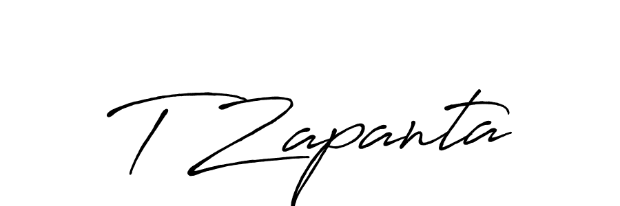 How to make T Zapanta signature? Antro_Vectra_Bolder is a professional autograph style. Create handwritten signature for T Zapanta name. T Zapanta signature style 7 images and pictures png