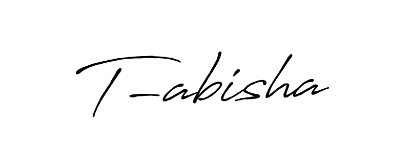T-abisha stylish signature style. Best Handwritten Sign (Antro_Vectra_Bolder) for my name. Handwritten Signature Collection Ideas for my name T-abisha. T-abisha signature style 7 images and pictures png