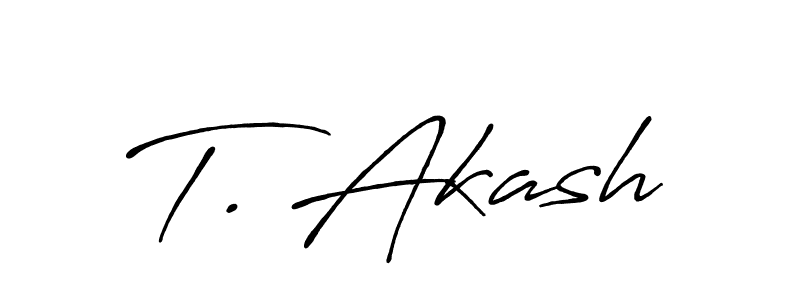 Make a beautiful signature design for name T. Akash. With this signature (Antro_Vectra_Bolder) style, you can create a handwritten signature for free. T. Akash signature style 7 images and pictures png