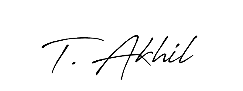 Similarly Antro_Vectra_Bolder is the best handwritten signature design. Signature creator online .You can use it as an online autograph creator for name T. Akhil. T. Akhil signature style 7 images and pictures png