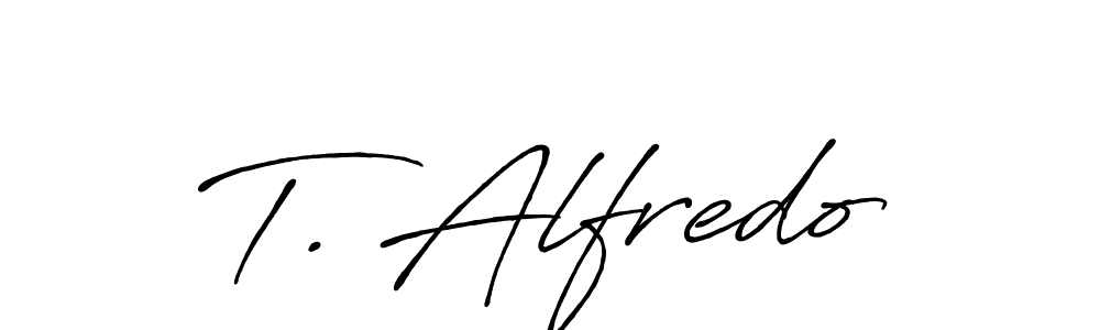 Similarly Antro_Vectra_Bolder is the best handwritten signature design. Signature creator online .You can use it as an online autograph creator for name T. Alfredo. T. Alfredo signature style 7 images and pictures png