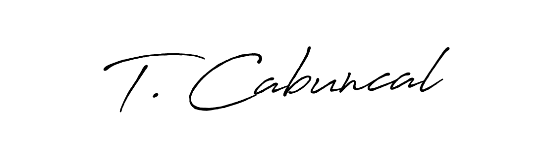 Once you've used our free online signature maker to create your best signature Antro_Vectra_Bolder style, it's time to enjoy all of the benefits that T. Cabuncal name signing documents. T. Cabuncal signature style 7 images and pictures png