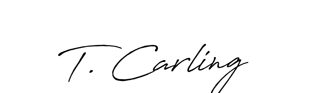 if you are searching for the best signature style for your name T. Carling. so please give up your signature search. here we have designed multiple signature styles  using Antro_Vectra_Bolder. T. Carling signature style 7 images and pictures png