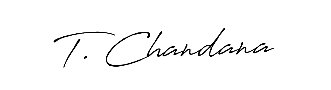 Create a beautiful signature design for name T. Chandana. With this signature (Antro_Vectra_Bolder) fonts, you can make a handwritten signature for free. T. Chandana signature style 7 images and pictures png