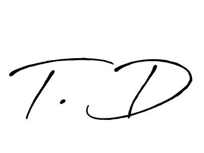 Antro_Vectra_Bolder is a professional signature style that is perfect for those who want to add a touch of class to their signature. It is also a great choice for those who want to make their signature more unique. Get T. D name to fancy signature for free. T. D signature style 7 images and pictures png