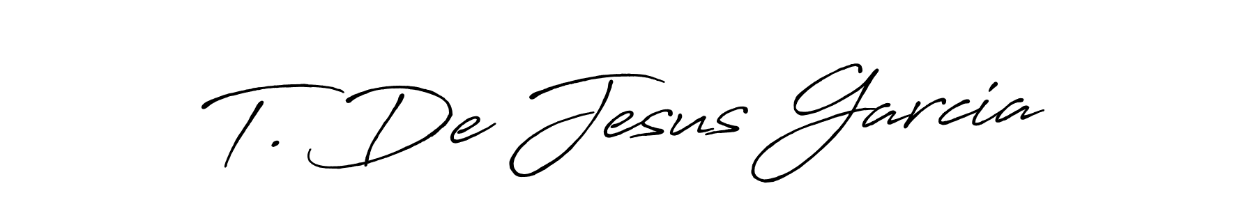 Create a beautiful signature design for name T. De Jesus Garcia. With this signature (Antro_Vectra_Bolder) fonts, you can make a handwritten signature for free. T. De Jesus Garcia signature style 7 images and pictures png