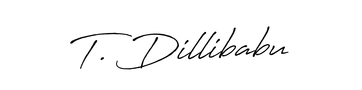 Similarly Antro_Vectra_Bolder is the best handwritten signature design. Signature creator online .You can use it as an online autograph creator for name T. Dillibabu. T. Dillibabu signature style 7 images and pictures png