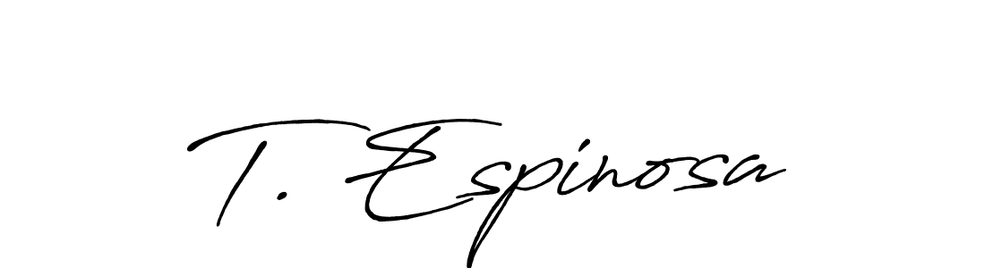 Make a short T. Espinosa signature style. Manage your documents anywhere anytime using Antro_Vectra_Bolder. Create and add eSignatures, submit forms, share and send files easily. T. Espinosa signature style 7 images and pictures png