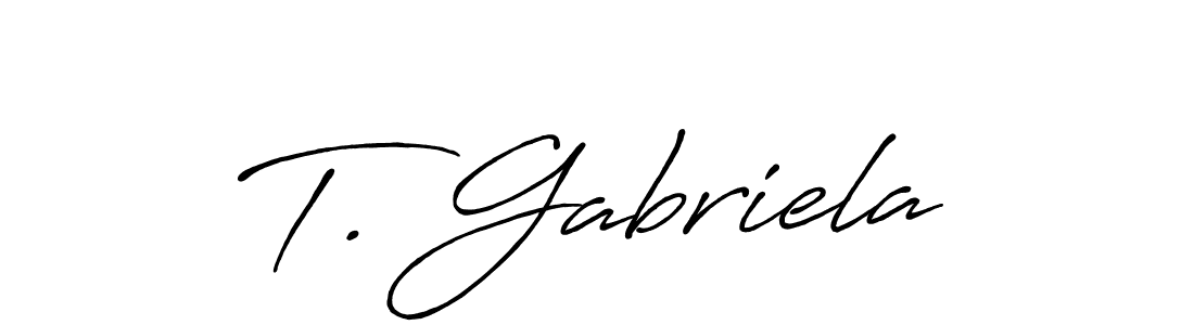 Antro_Vectra_Bolder is a professional signature style that is perfect for those who want to add a touch of class to their signature. It is also a great choice for those who want to make their signature more unique. Get T. Gabriela name to fancy signature for free. T. Gabriela signature style 7 images and pictures png