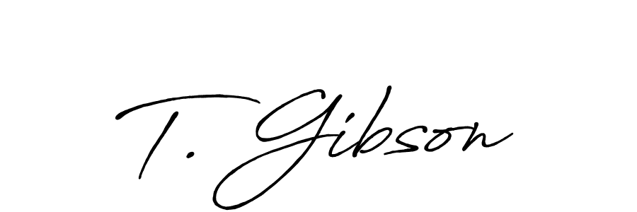 How to make T. Gibson signature? Antro_Vectra_Bolder is a professional autograph style. Create handwritten signature for T. Gibson name. T. Gibson signature style 7 images and pictures png