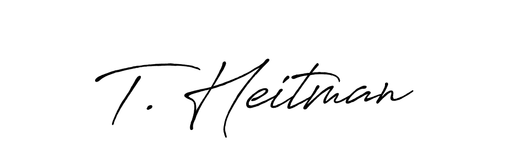 Create a beautiful signature design for name T. Heitman. With this signature (Antro_Vectra_Bolder) fonts, you can make a handwritten signature for free. T. Heitman signature style 7 images and pictures png