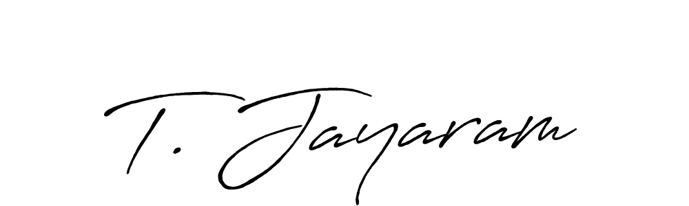 Make a beautiful signature design for name T. Jayaram. With this signature (Antro_Vectra_Bolder) style, you can create a handwritten signature for free. T. Jayaram signature style 7 images and pictures png