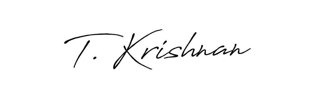 T. Krishnan stylish signature style. Best Handwritten Sign (Antro_Vectra_Bolder) for my name. Handwritten Signature Collection Ideas for my name T. Krishnan. T. Krishnan signature style 7 images and pictures png