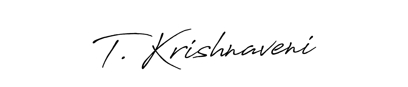 You should practise on your own different ways (Antro_Vectra_Bolder) to write your name (T. Krishnaveni) in signature. don't let someone else do it for you. T. Krishnaveni signature style 7 images and pictures png