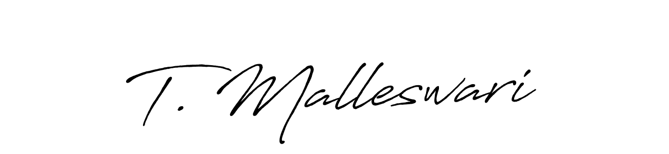 Use a signature maker to create a handwritten signature online. With this signature software, you can design (Antro_Vectra_Bolder) your own signature for name T. Malleswari. T. Malleswari signature style 7 images and pictures png