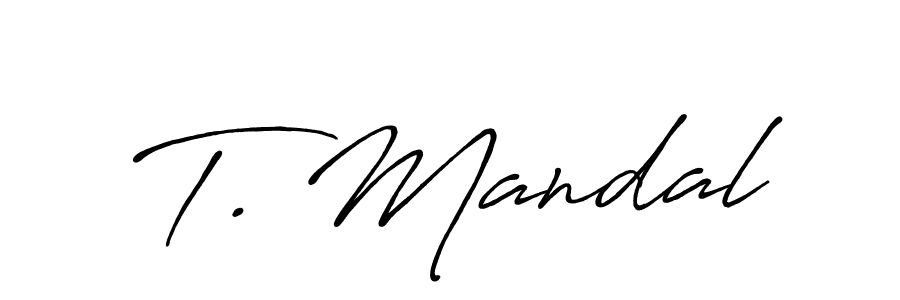 The best way (Antro_Vectra_Bolder) to make a short signature is to pick only two or three words in your name. The name T. Mandal include a total of six letters. For converting this name. T. Mandal signature style 7 images and pictures png