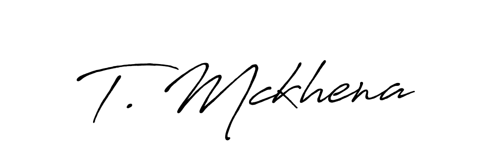Also You can easily find your signature by using the search form. We will create T. Mckhena name handwritten signature images for you free of cost using Antro_Vectra_Bolder sign style. T. Mckhena signature style 7 images and pictures png