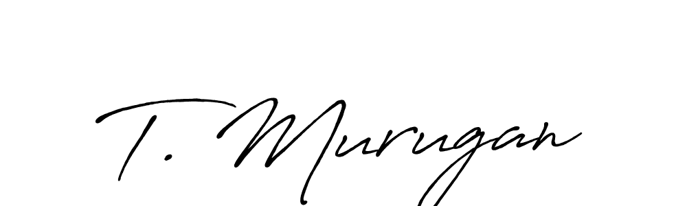 Design your own signature with our free online signature maker. With this signature software, you can create a handwritten (Antro_Vectra_Bolder) signature for name T. Murugan. T. Murugan signature style 7 images and pictures png