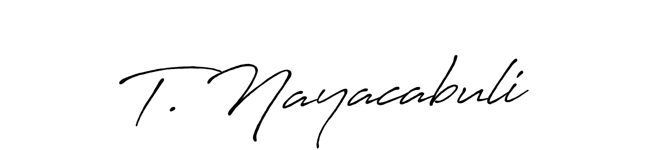 Use a signature maker to create a handwritten signature online. With this signature software, you can design (Antro_Vectra_Bolder) your own signature for name T. Nayacabuli. T. Nayacabuli signature style 7 images and pictures png