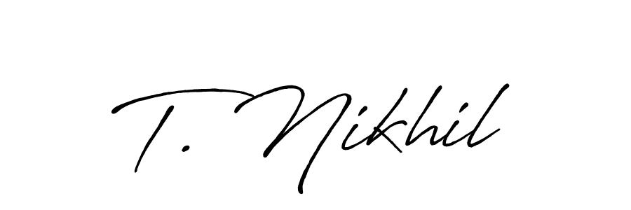 It looks lik you need a new signature style for name T. Nikhil. Design unique handwritten (Antro_Vectra_Bolder) signature with our free signature maker in just a few clicks. T. Nikhil signature style 7 images and pictures png