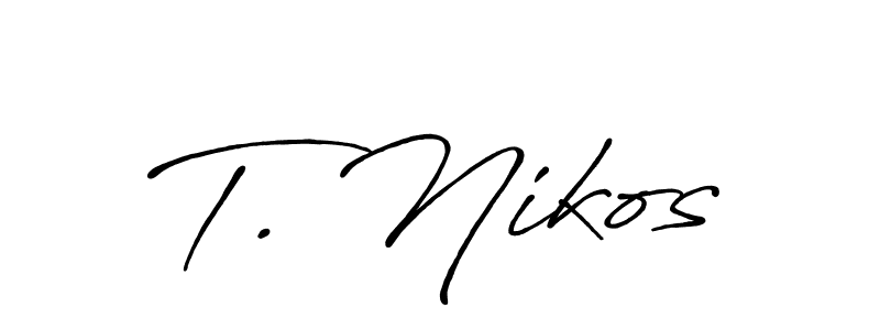 How to Draw T. Nikos signature style? Antro_Vectra_Bolder is a latest design signature styles for name T. Nikos. T. Nikos signature style 7 images and pictures png