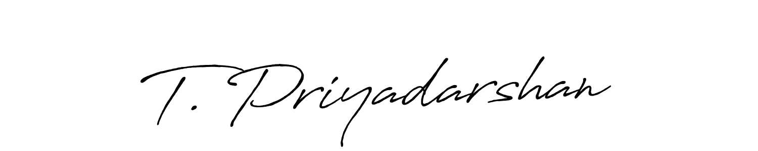 Also You can easily find your signature by using the search form. We will create T. Priyadarshan name handwritten signature images for you free of cost using Antro_Vectra_Bolder sign style. T. Priyadarshan signature style 7 images and pictures png