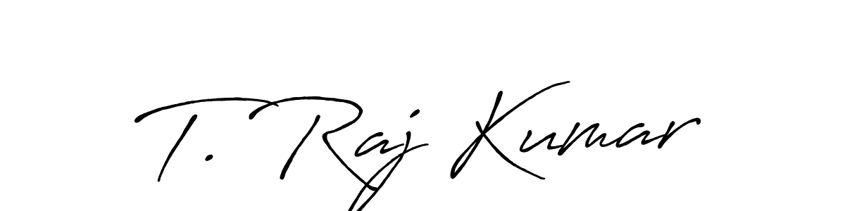 Use a signature maker to create a handwritten signature online. With this signature software, you can design (Antro_Vectra_Bolder) your own signature for name T. Raj Kumar. T. Raj Kumar signature style 7 images and pictures png