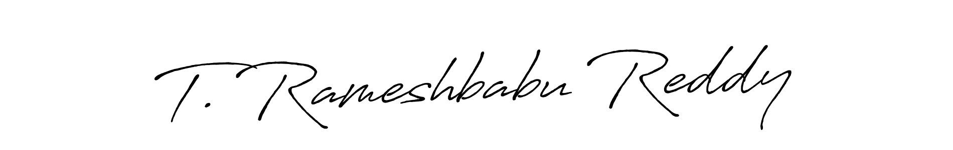 Similarly Antro_Vectra_Bolder is the best handwritten signature design. Signature creator online .You can use it as an online autograph creator for name T. Rameshbabu Reddy. T. Rameshbabu Reddy signature style 7 images and pictures png
