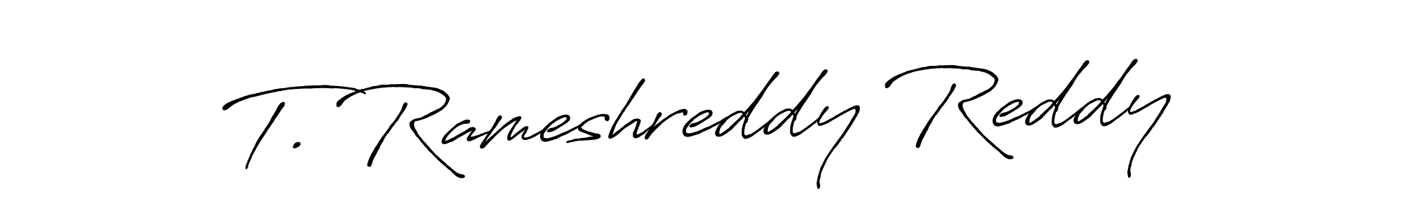 T. Rameshreddy Reddy stylish signature style. Best Handwritten Sign (Antro_Vectra_Bolder) for my name. Handwritten Signature Collection Ideas for my name T. Rameshreddy Reddy. T. Rameshreddy Reddy signature style 7 images and pictures png