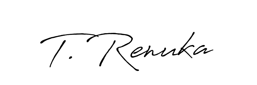 Also we have T. Renuka name is the best signature style. Create professional handwritten signature collection using Antro_Vectra_Bolder autograph style. T. Renuka signature style 7 images and pictures png