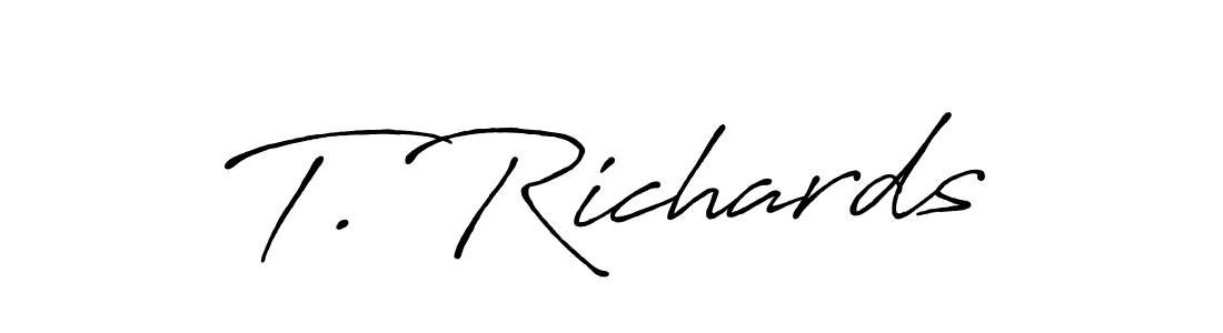 Best and Professional Signature Style for T. Richards. Antro_Vectra_Bolder Best Signature Style Collection. T. Richards signature style 7 images and pictures png