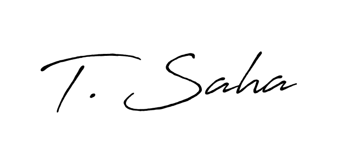 You should practise on your own different ways (Antro_Vectra_Bolder) to write your name (T. Saha) in signature. don't let someone else do it for you. T. Saha signature style 7 images and pictures png