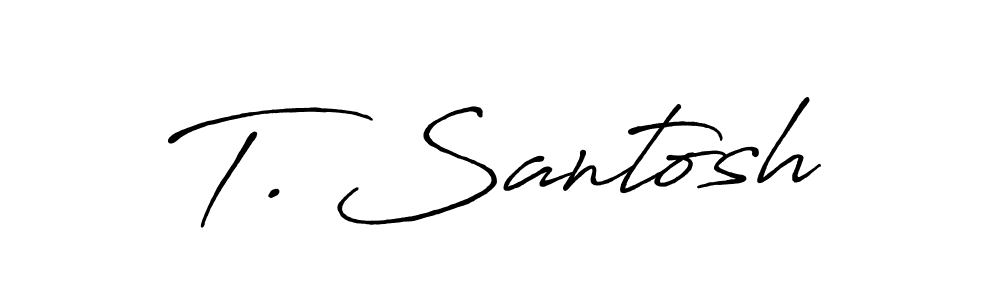 T. Santosh stylish signature style. Best Handwritten Sign (Antro_Vectra_Bolder) for my name. Handwritten Signature Collection Ideas for my name T. Santosh. T. Santosh signature style 7 images and pictures png