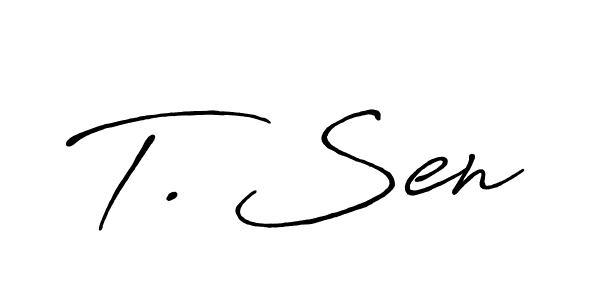 This is the best signature style for the T. Sen name. Also you like these signature font (Antro_Vectra_Bolder). Mix name signature. T. Sen signature style 7 images and pictures png