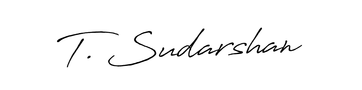 Design your own signature with our free online signature maker. With this signature software, you can create a handwritten (Antro_Vectra_Bolder) signature for name T. Sudarshan. T. Sudarshan signature style 7 images and pictures png