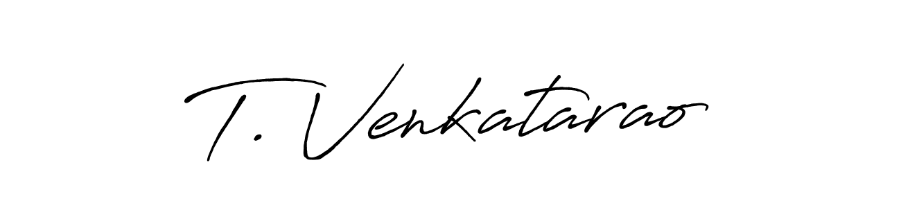 Make a beautiful signature design for name T. Venkatarao. With this signature (Antro_Vectra_Bolder) style, you can create a handwritten signature for free. T. Venkatarao signature style 7 images and pictures png