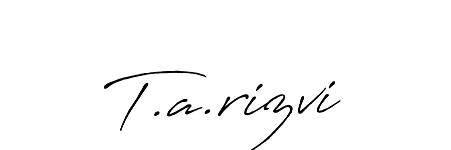 Also we have T.a.rizvi name is the best signature style. Create professional handwritten signature collection using Antro_Vectra_Bolder autograph style. T.a.rizvi signature style 7 images and pictures png