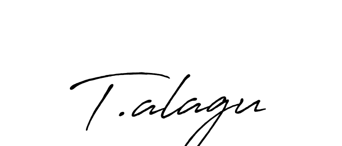 Make a beautiful signature design for name T.alagu. Use this online signature maker to create a handwritten signature for free. T.alagu signature style 7 images and pictures png