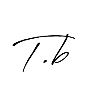 Make a beautiful signature design for name T.b. With this signature (Antro_Vectra_Bolder) style, you can create a handwritten signature for free. T.b signature style 7 images and pictures png