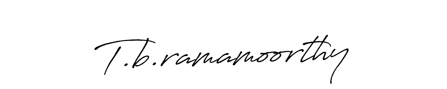 Design your own signature with our free online signature maker. With this signature software, you can create a handwritten (Antro_Vectra_Bolder) signature for name T.b.ramamoorthy. T.b.ramamoorthy signature style 7 images and pictures png