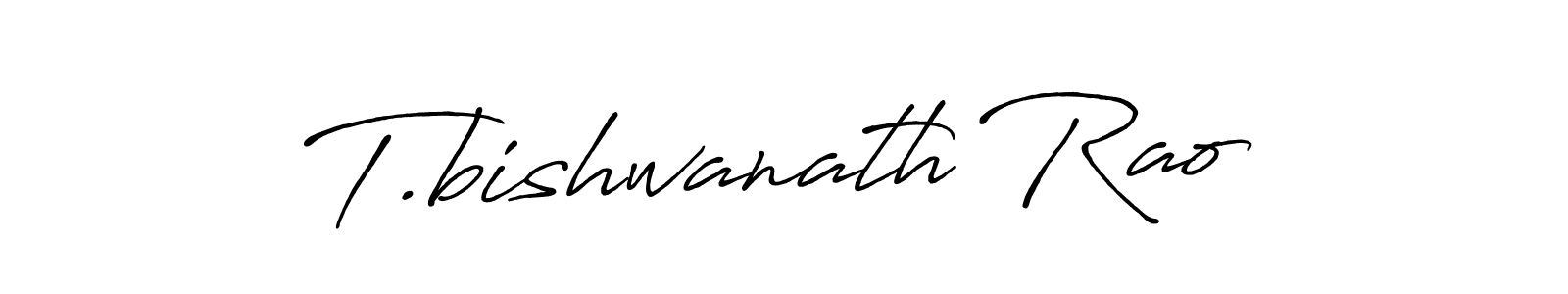 Use a signature maker to create a handwritten signature online. With this signature software, you can design (Antro_Vectra_Bolder) your own signature for name T.bishwanath Rao. T.bishwanath Rao signature style 7 images and pictures png