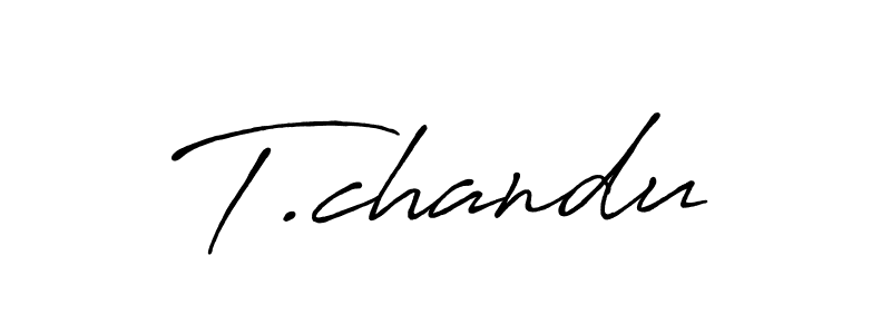 The best way (Antro_Vectra_Bolder) to make a short signature is to pick only two or three words in your name. The name T.chandu include a total of six letters. For converting this name. T.chandu signature style 7 images and pictures png