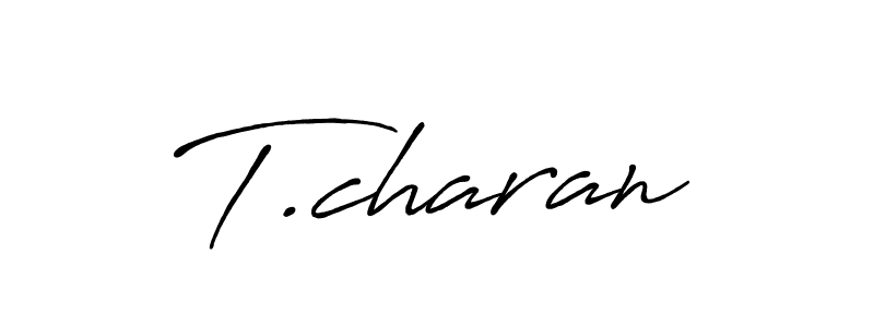 Use a signature maker to create a handwritten signature online. With this signature software, you can design (Antro_Vectra_Bolder) your own signature for name T.charan. T.charan signature style 7 images and pictures png
