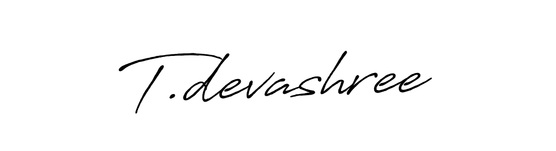 Use a signature maker to create a handwritten signature online. With this signature software, you can design (Antro_Vectra_Bolder) your own signature for name T.devashree. T.devashree signature style 7 images and pictures png