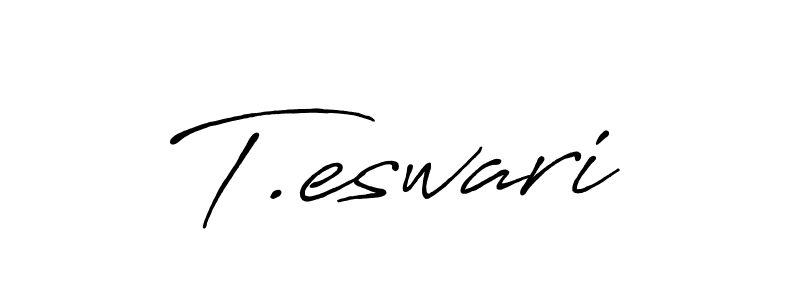 Similarly Antro_Vectra_Bolder is the best handwritten signature design. Signature creator online .You can use it as an online autograph creator for name T.eswari. T.eswari signature style 7 images and pictures png