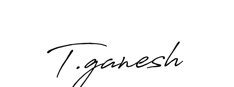 The best way (Antro_Vectra_Bolder) to make a short signature is to pick only two or three words in your name. The name T.ganesh include a total of six letters. For converting this name. T.ganesh signature style 7 images and pictures png